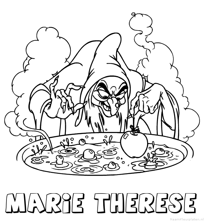 Marie therese heks kleurplaat